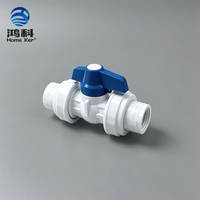 Robinet à double union à commande manuelle avec poignée ABS, collier de serrage rapide, pour PVC épais, OEM 1/2, lisse, résistant à la corrosion pour l'eau