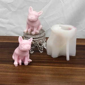 Chat souriant moules en Silicone bricolage à la main moules en résine petit chien en peluche moule à bougie en Silicone pour la décoration de la maison - Product Image 3