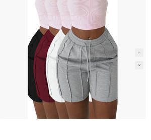 OEM Custom Embroidered Streetwear Vintage Running Oversized Cotton Biker Drawstring Waist Sports <strong>Shorts</strong> <strong>for</strong> <strong>Women</strong> - Product Image 2