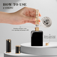 Portable 5ml PCTG Parfum Voyage Atomiseur Rechargeable En Cuir Spray avec Twist Fine Mist Pump Spreayer Type D'étanchéité