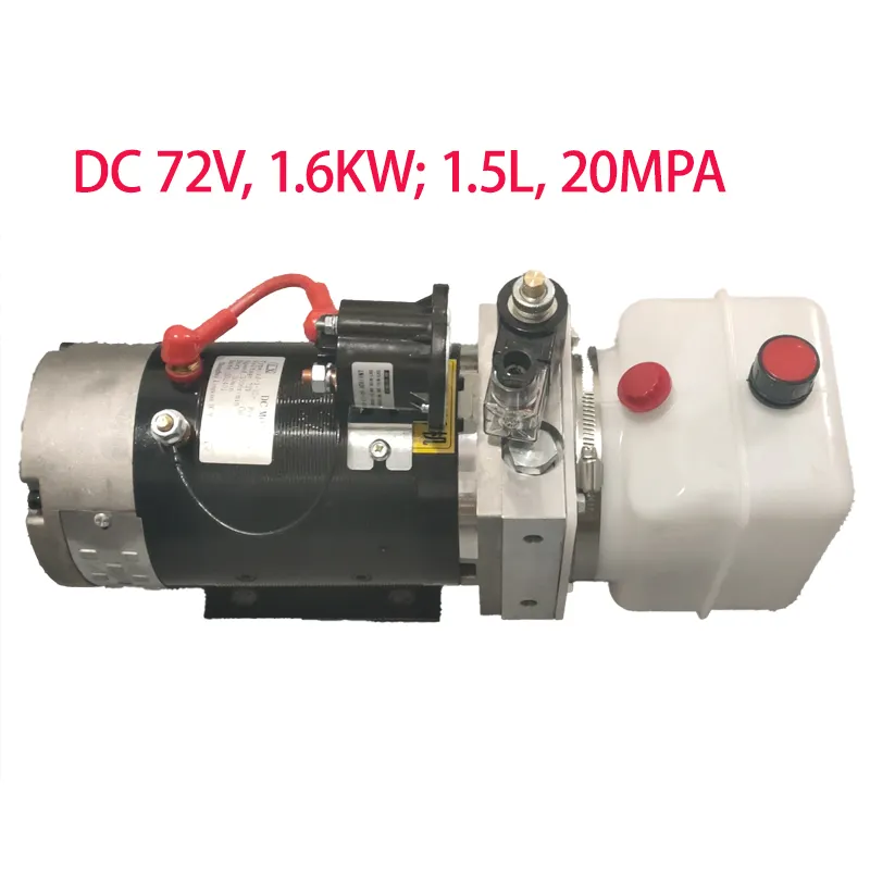 Haotian DC72V 1.6KW 1.5L unité de puissance hydraulique à Double effet, vanne de commande directionnelle, circuit à double effet