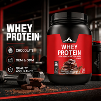 Poudre de protéines de lactosérum OEM/ODM en vrac, saveur chocolat milkshake, supplément nutritionnel sportif pour la croissance musculaire, vente en gros