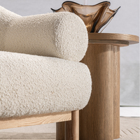 Chaise ronde personnalisée rembourrée classique de luxe mobilier de salon en tissu moderne chaise pour une place canapé de détente pour paresseux