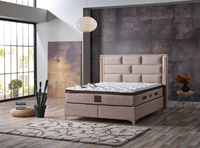 Ensembles de Chambre d'Hôtel Modernes avec Rangement, Lits Simples, Queen, King Size et Doubles, Base en Bois