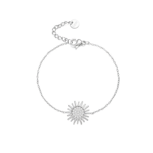 AMY AMY สร้อยข้อมือแฟชั่นกับ Zirconia รูปดวงอาทิตย์โซ่ชุบเงินสำหรับผู้หญิง P0002ของขวัญเครื่องประดับคลาสสิก - Product Image 3
