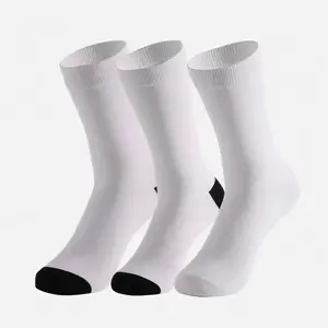 12Pairs Customized Blank Sublimation Men's Socks DIY Heat Transfer White Polyester Socks For Women Adult