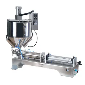 G1WTH Automatic Pneumatic Filling Machine for Cream Jam and Paste with Heating and Stirring Hopper TEBAK for Oil Packaging