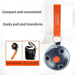 Mini sac de courses pliable réutilisable en polyester, se range dans un petit étui, sac fourre-tout portable - Product Image 2