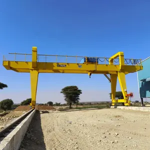 30吨40吨50吨双梁移动式龙门起重机，带悬垂，用于花岗岩工业工厂