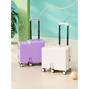 18 20 Inch Kids Cute Lightweight Hard Side Carry on Luggage with 4 Spinner Wheels Ride on <b>Suitcase</b> Travel Trolley - Product Image 2