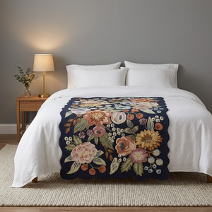 Tapis de sol rectangulaire en laine tuftée à la main, motif floral, à poils ras, doux, antidérapant, lavable en machine, pour salon, chambre et cuisine - Product Image 3