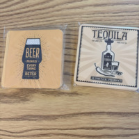 Sous-verre en carton extra épais motif Cerf de la Forêt, absorbant, en carton de pulpe, taille personnalisée, imprimé, pour bar, vente en gros