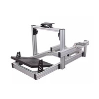 Nuevo diseño de fábrica 40120 Simulador de carreras personalizado Simulador de carreras de aluminio Cabina con montaje de monitor triple Sim Racing Rig