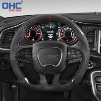 Volant personnalisé pour Dodge Charger Exhaust Durango 2015-2024 Sxt/Gt/Rt/Srt/For Hellcat Volant en fibre de carbone Ohc