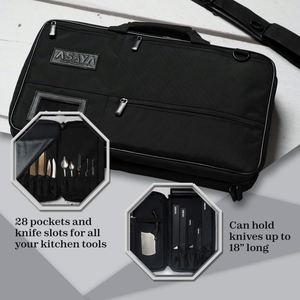Étui à couteaux de chef en toile, échantillon gratuit, avec bandoulière réglable, porte-couteaux professionnel pour chef - Product Image 6