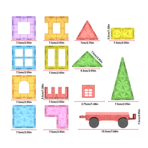 Juguetes educativos para niños bloques de construcción magnéticos 38 67 piezas 100 135 piezas juguetes magnéticos construcción azulejos magnéticos - Product Image 6