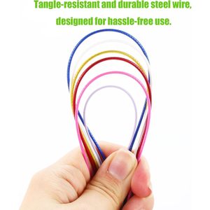 Aiguilles à tricoter circulaires Indskill, taille 6, 4 mm, en acier inoxydable, avec cordon rouge, ensemble d'aiguilles ergonomiques en métal pour la couture à la main - Product Image 4