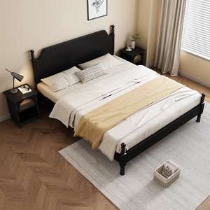 Nordic Style Solid Wood <b>Bed</b> 1.8m <b>Double</b> Platform <b>Bed</b> Space Saving Bedroom Furniture - Product Image 2