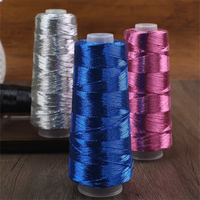 Großhandel DIY Feve Tasche Strickgarn Handgehäkeltes Funkelndes Häkelgarn Metallisches Garn Glitzer Fantasiegarn