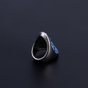 Bague de fiançailles pour homme en acier inoxydable avec diamants CZ blancs, bagues cocktail élégantes en cristal taillé pour lui et elle, cadeau - Product Image 3