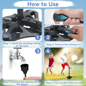 Rociador de Niebla Vertical de 63 cm de Altura, Control Manual, Microaspersión, Sistema de Nebulización Fina para Jardín y Exteriores - Product Image 4