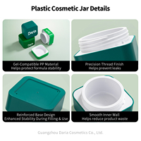 Pot carré de luxe en PP, emballage pour gel à ongles à parois épaisses, contenants personnalisables pour gel UV coloré, pots en plastique pour crème.