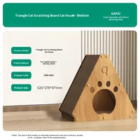 Griffoir pour chat triangulaire moderne et écologique de qualité supérieure avec emballage en carton, édition de Noël pour les grands chats à la maison