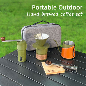 Ensemble de cafetière manuelle portable pour le voyage, accessoires de camping en plein air, imperméable, ensemble cadeau pour les amateurs de café - Product Image 2