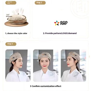 Gorro de Cocinero Universal Multicolor, Apto para Bares, Cafeterías, Servicios de Catering, Cocina, Uso <span class=keywords><strong>en</strong></span> Exteriores - Product Image 6