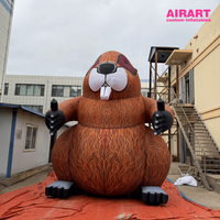 Modèle de castor gonflable géant de 5 m de hauteur, mascotte animale gonflable personnalisée pour événements en plein air et décoration de centres commerciaux