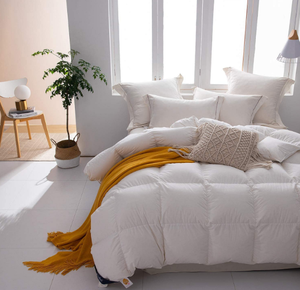 Edredón de plumas de ganso 100% algodón para todas las estaciones, suave y cómodo, estilo hotel - Product Image 2