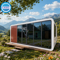 Maison capsule modulaire de luxe Apple Cabin avec vue panoramique et éclairage intelligent pour les vacances et le glamping