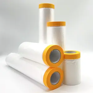 Automotive Paint Masking Film - Static Cling And High Adhesive Paper Tape For Car Spray Painting