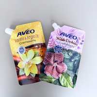 Sachet de recharge de liquide personnalisé emballage échantillon de crème pour le visage sachet de lotion crème contour des yeux pochette cosmétique à bec verseur debout