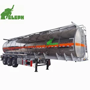 Giao Thông Vận Tải dầu Sữa nhiên liệu 42000 lít vòng hình dạng Hợp kim nhôm Tank tải 40t Xe tải Trailer bán