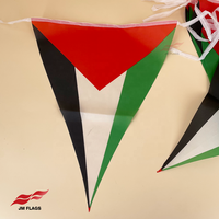Drapeaux de ficelle carrés de Palestine en gros 11*7.8 pouces Drapeaux du monde Drapeaux de Palestine en polyester