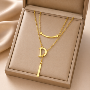Collier en acier inoxydable plaqué or 18 carats anti-ternissement avec pendentif croix, cœur, papillon en zircon, collier de perles pour femme, cadeau de bijoux - Product Image 4