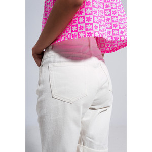 Bermuda in denim bianco - Product Image 1