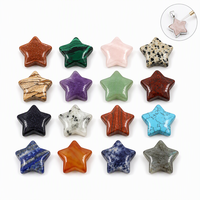 Pierre précieuse sculptée en forme d'étoile de cristal de guérison Reiki naturelle pour la fabrication de bijoux, protection énergétique des chakras, cadeau spirituel en gros
