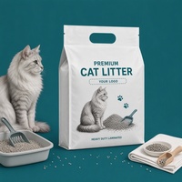 Sacs à litière pour chat imprimés sur mesure, pochettes laminées robustes, sacs d'emballage pour litière pour animaux de compagnie, vente en gros