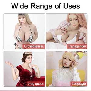 Copa <span class=keywords><strong>X</strong></span>/S travesti trajes de cuerpo completo de silicona pechos gigantes para hombre a mujer Sissy transgénero travesti Ladyboy Cosplay - Product Image 6