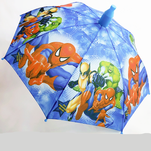 Wholesale High Quality Anti Dripping Cute Cartoon Character Straight <b>Umbrella</b> for Kids Polyester Plastic Handle - Product Image 2