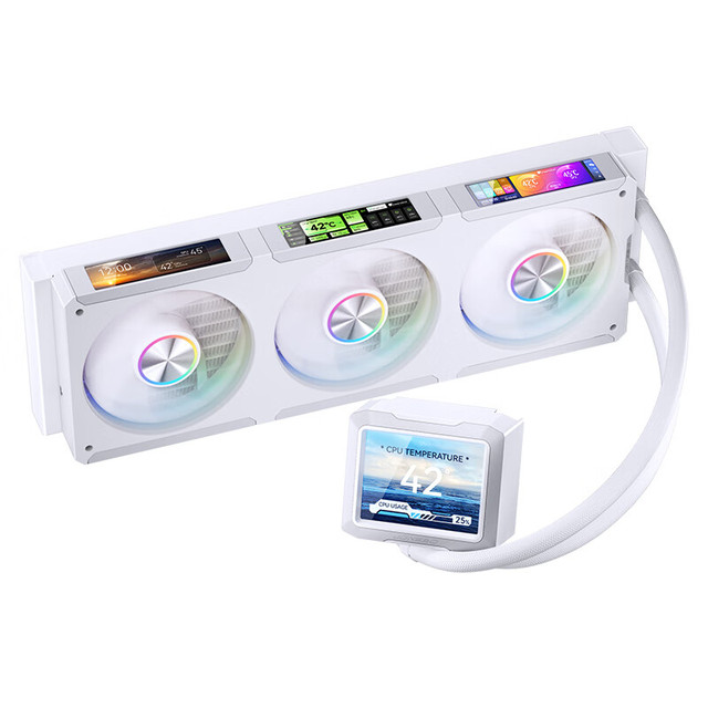 New Arrival JONSBO TF3-360SC WHITE ARGB Fan 21.3-37.3dBA noise for Computer Water-Cooled Radiator