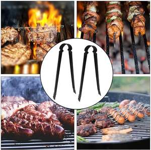 Pinces à <span class=keywords><strong>charbon</strong></span> à long manche, accessoires pour <span class=keywords><strong>barbecue</strong></span>, pinces résistantes à la chaleur pour la cuisine en plein air - Product Image 4