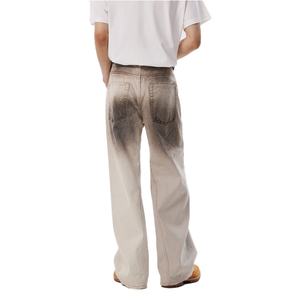 Custom High Quality Cotton Slim Straight Fit <b>Jeans</b> <b>Trouser</b> for <b>Men</b> Streetwear Khaki Vintage Dirty Wash <b>Men's</b> Denim Pants - Product Image 5