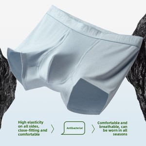 Nuevos Calzoncillos <span class=keywords><strong>Boxer</strong></span> de Seda de Morera Antibacterianos 7A para Hombre, de Cintura Media, con Fibra de Bambú Transpirable, Colección Otoño-Invierno de Dias - Product Image 4
