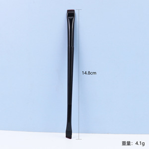 Outil de beauté 2-en-1 <span class=keywords><strong>Pinceau</strong></span> de maquillage à double extrémité <span class=keywords><strong>Ultra</strong></span>-mince <span class=keywords><strong>Ultra</strong></span>-<span class=keywords><strong>fin</strong></span> à poils doux tête oblique plat sourcil Eyeliner Gel Brush - Product Image 3
