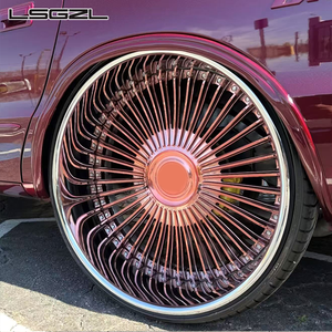 Cerchi Forgiati Personalizzati LSGZL 2/3 Pezzi 20 22 24 Pollici Oro Rosa 5x127 5x120 5x114.3 per <span class=keywords><strong>Auto</strong></span> Classiche Chevy Caprice/Impala - Product Image 1