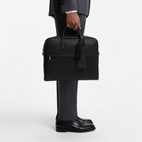 Vente directe du fabricant, sacoche pour homme, logo personnalisé, cuir tanné noir, sacoche pour ordinateur portable, sac à main pour ordinateur portable 15,6 pouces