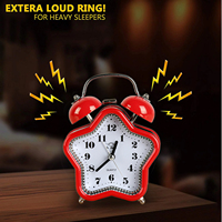 Bosheng personalizado cuarzo metal mesita de noche relojes fuerte nostálgico vintage campana doble reloj despertador